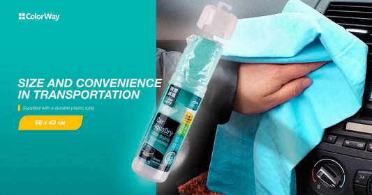 ColorWay Auto-Reinigungstuch mit synthetischem Verschluss in der Tube 66x43cm