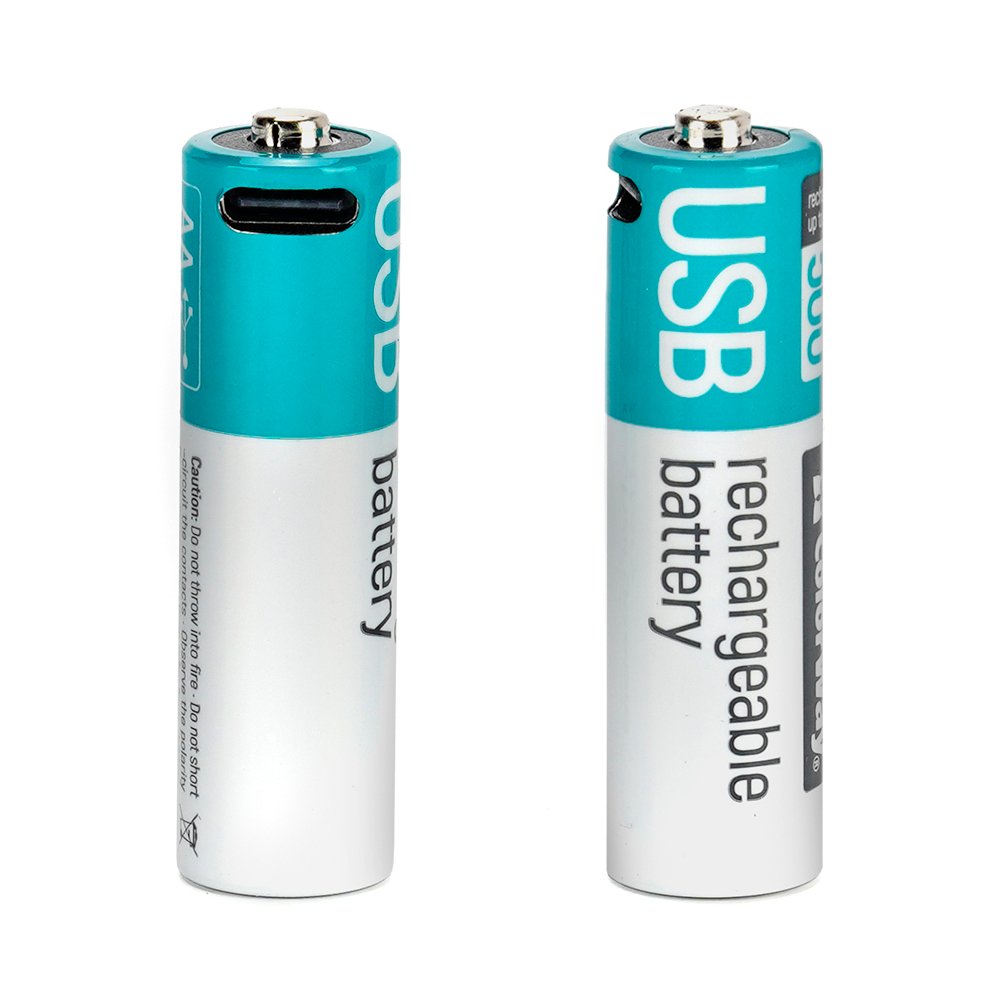 Wiederaufladbare Batterie ColorWay AA USB-C 2200mAh 1,5V (Li-Polymer) (2 Stück)