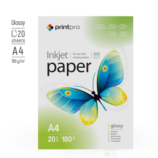 Fotopapier PrintPro von ColorWay glänzend 180g/m² A4 20 Blatt