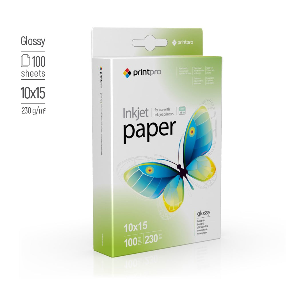 Fotopapier PrintPro von ColorWay glänzend 230g/m², 10x15, 100 Blatt