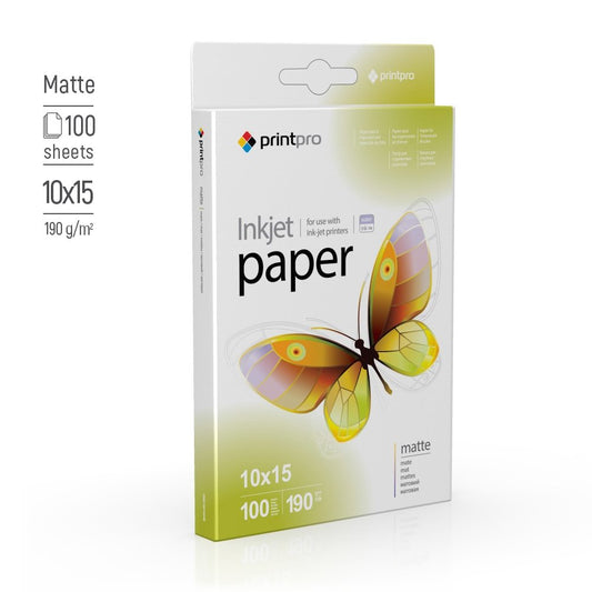Fotopapier PrintPro von ColorWay matt 190g/m², 10x15, 100 Blatt
