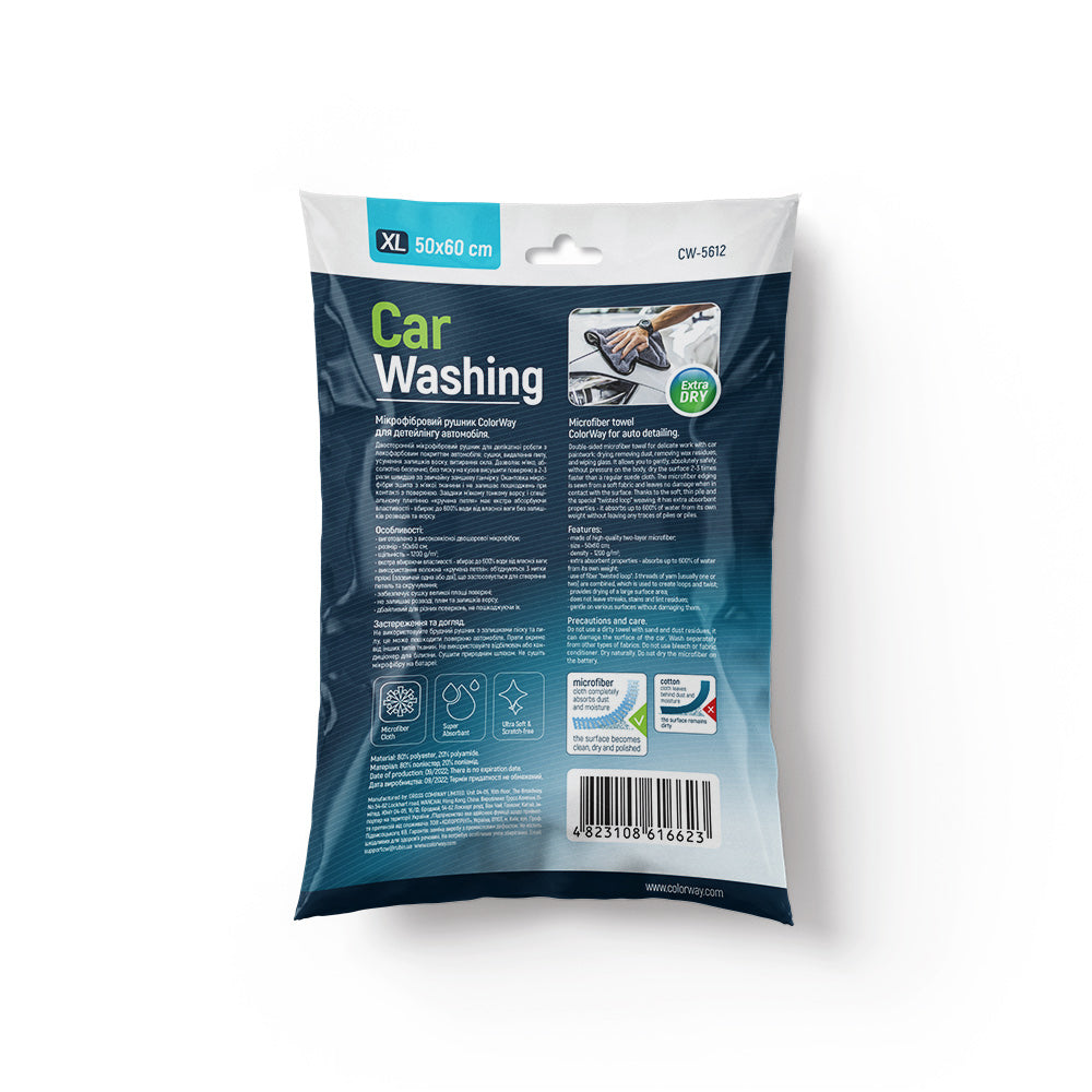 Reiniger ColorWay Mikrofaser Auto Universal Extra Dry 1200gsm 50x60cm CW-5612