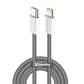 COLORWAY USB-C for Iphone Kabel 1m, 27W Schnellladen – Geflochtenes Cotton, PD Fast Charge, 3A, Laden und Datentransfer