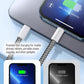 COLORWAY USB-C for Iphone Kabel 1m, 27W Schnellladen – Geflochtenes Cotton, PD Fast Charge, 3A, Laden und Datentransfer