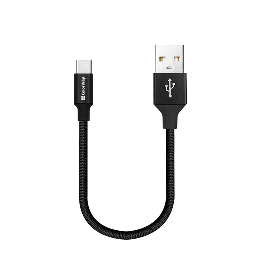 Ladekabel ColorWay USB - Type-C 2,4A 25cm schwarz