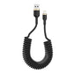 Ladekabel ColorWay USB - Apple (Spirale) 2,4A 35-150cm schwarz