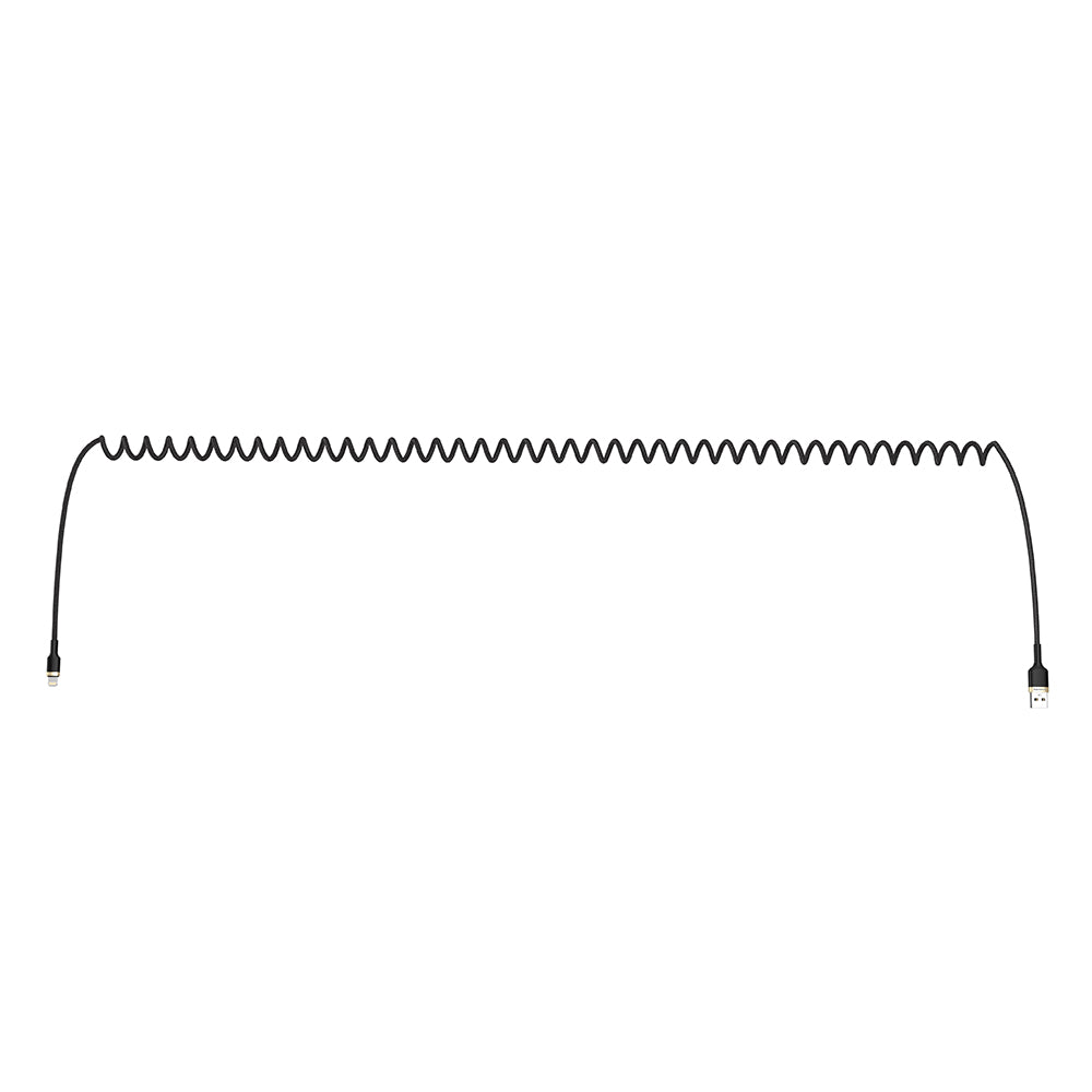Ladekabel ColorWay USB - Apple (Spirale) 2,4A 35-150cm schwarz