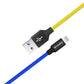 Kabel ColorWay USB - Apple 2,4A 1m blau-gelb