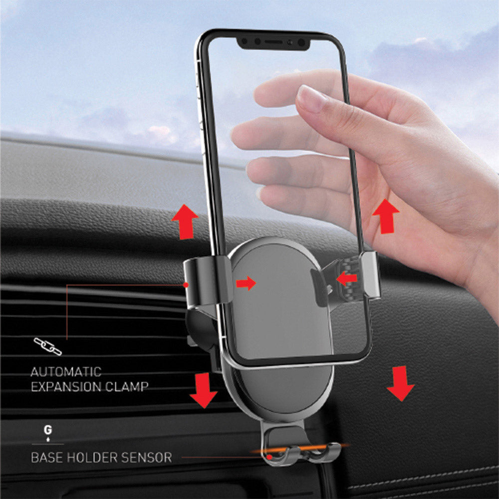 ColorWay Metallic Gravity Holder für Smartphone Schwarz, 6.5", Einstellbar, 360 °