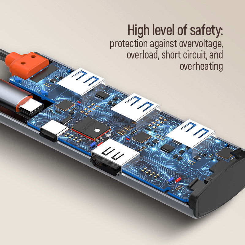 ColorWay USB-C Dockingstation, 5-in-1 Hub, 100W PD, 3X USB 3.0, 4K HDMI, Grau