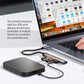 ColorWay USB-C Hub 4-in-1, 3x USB 2.0 und 1x USB 3.0 Anschlüsse, 5 Gbit/s, Aluminium-Dockingstation, Grau