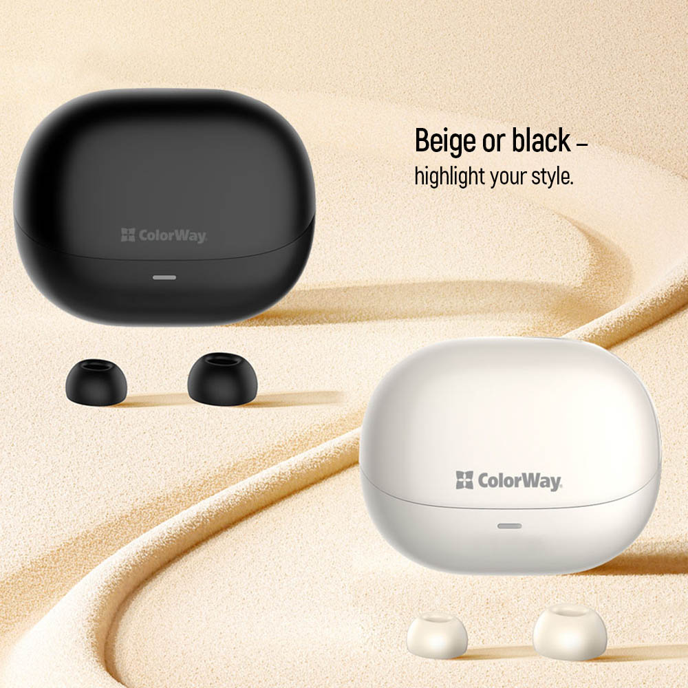 COLORWAY TWS-1 Bluetooth Kopfhörer, Kabellos, 20 Stunden Akkulaufzeit mit Ladecase, Bluetooth 5.3, Schwarz