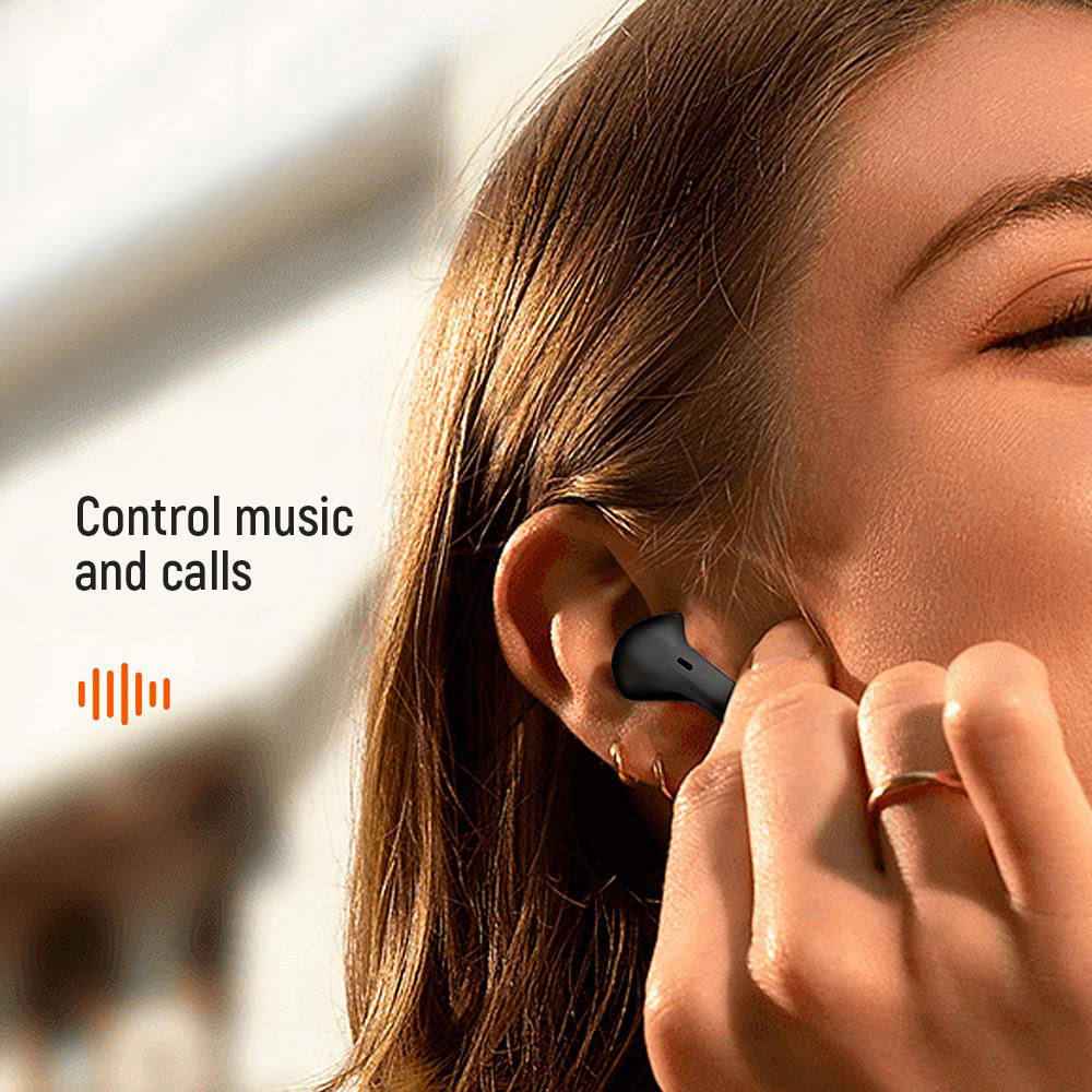 COLORWAY TWS-2 Bluetooth V5.3 Kopfhörer, Kabellos, 20 Stunden Akkulaufzeit mit Ladecase, Touch-Steuerung, Schwarz