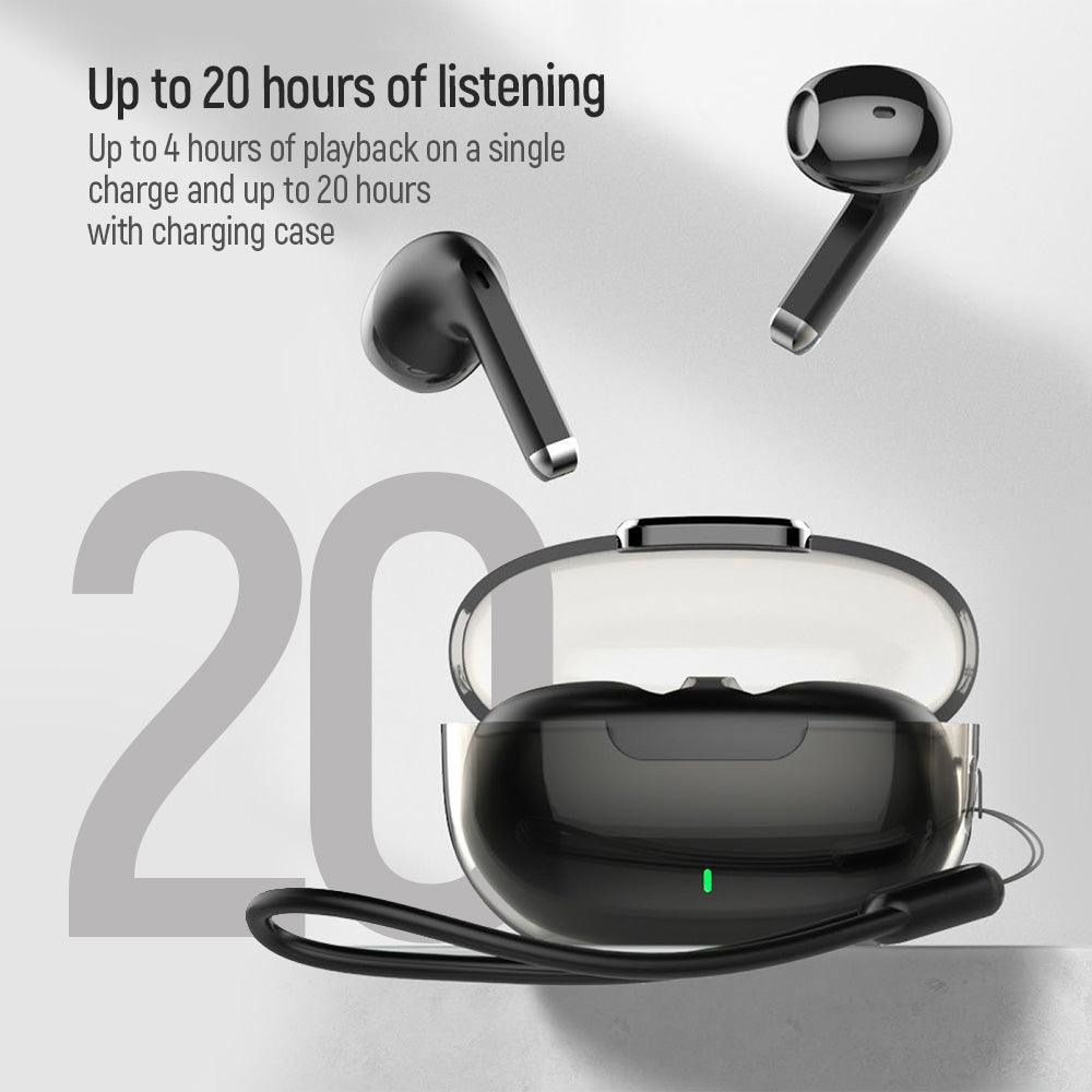 COLORWAY TWS-2 Bluetooth V5.3 Kopfhörer, Kabellos, 20 Stunden Akkulaufzeit mit Ladecase, Touch-Steuerung, Schwarz