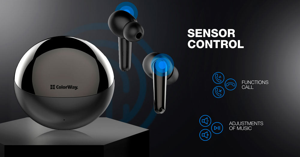 ColorWay TWS-3 Kabellose Bluetooth 5.3 In-Ear Kopfhörer – Schwarz | 20 Std. Spielzeit, Touch-Steuerung, IPX4
