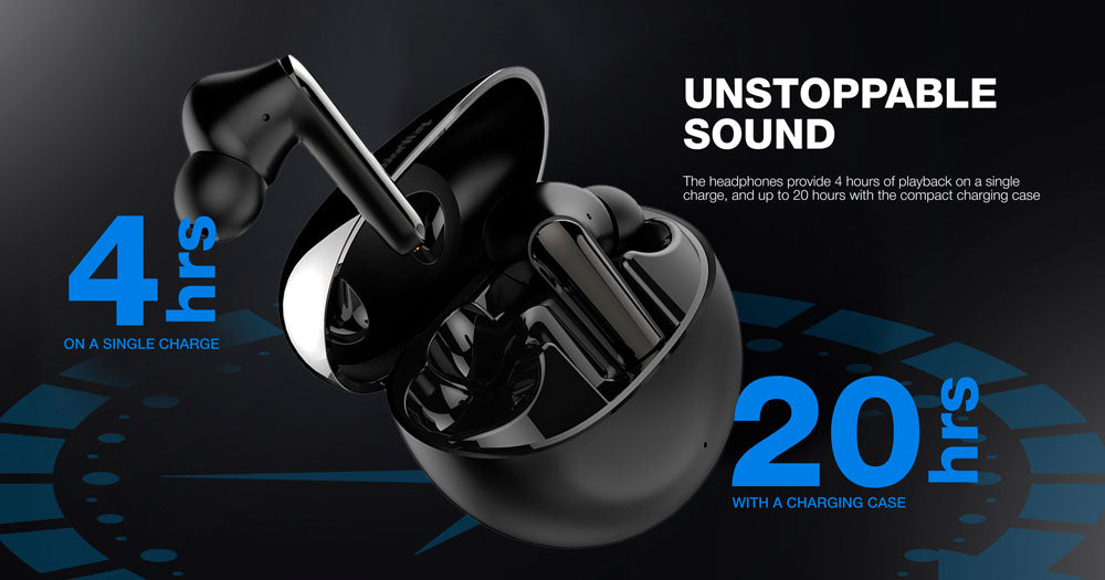 ColorWay TWS-3 Kabellose Bluetooth 5.3 In-Ear Kopfhörer – Schwarz | 20 Std. Spielzeit, Touch-Steuerung, IPX4