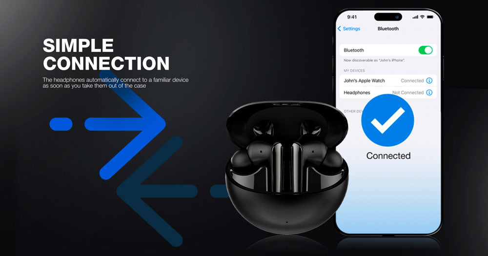 ColorWay TWS-3 Kabellose Bluetooth 5.3 In-Ear Kopfhörer – Schwarz | 20 Std. Spielzeit, Touch-Steuerung, IPX4