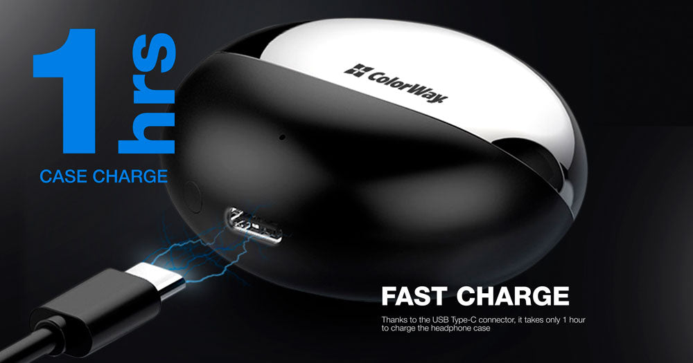 ColorWay TWS-3 Kabellose Bluetooth 5.3 In-Ear Kopfhörer – Schwarz | 20 Std. Spielzeit, Touch-Steuerung, IPX4