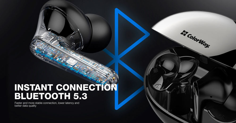 ColorWay TWS-3 Kabellose Bluetooth 5.3 In-Ear Kopfhörer – Schwarz | 20 Std. Spielzeit, Touch-Steuerung, IPX4
