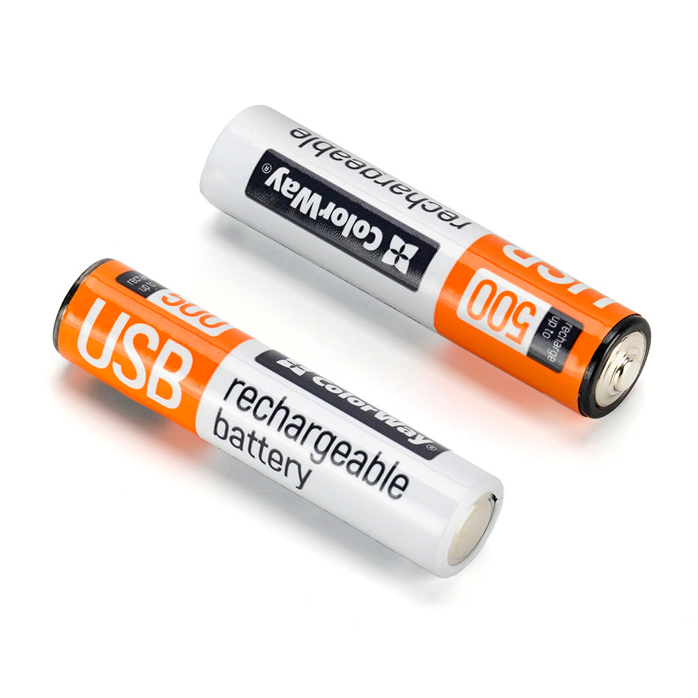 Wiederaufladbare Batterie ColorWay AAA USB-C 590mAh 1,5V (Li-Po) (2 Stück)