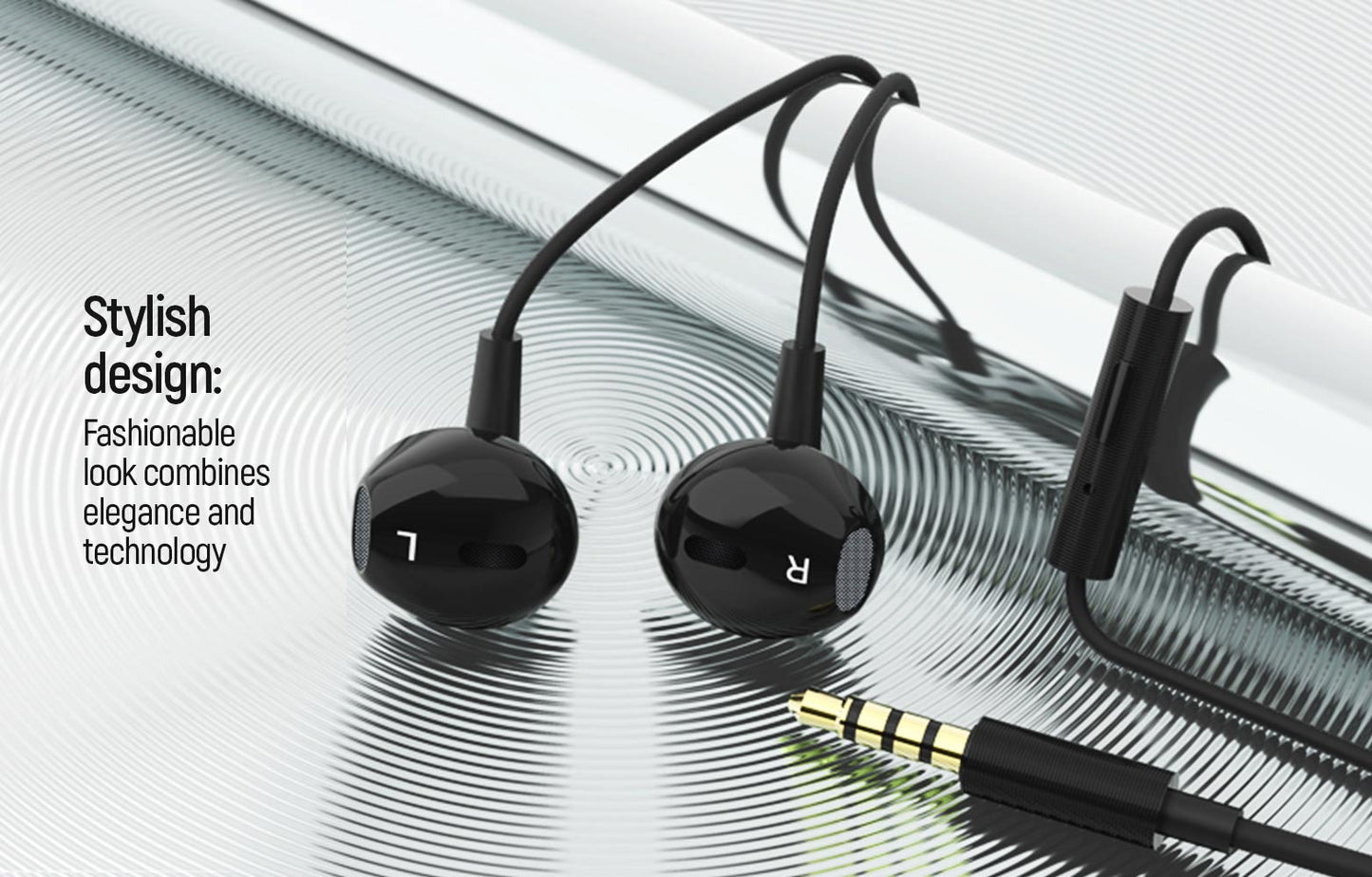 ColorWay In-Ear Kopfhörer WD01, 3,5 mm Klinke, Eingebautes Mikrofon, Kabelsteuerung, Schwarz