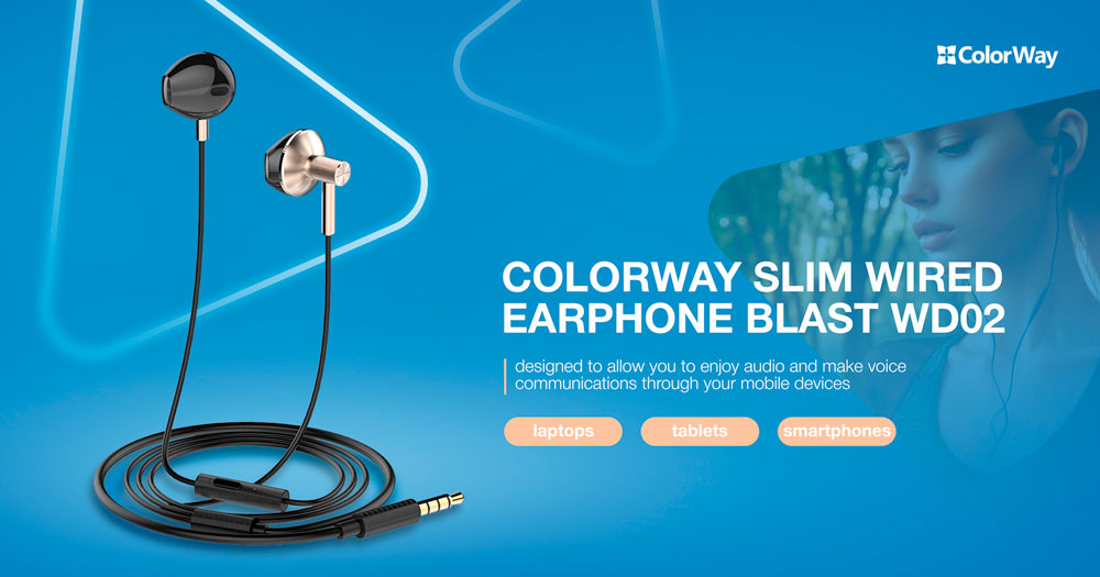 COLORWAY In-Ear Kopfhörer WD02, 3,5 mm Klinke, Eingebautes Mikrofon, Kabelsteuerung, Schwarz