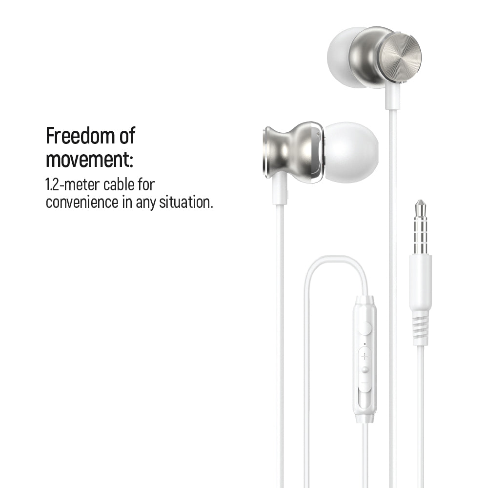 ColorWay UrbanBeat Kabelgebundene Kopfhörer – 3,5mm Klinke, Hochwertiger Sound & Mikrofon, Weiß