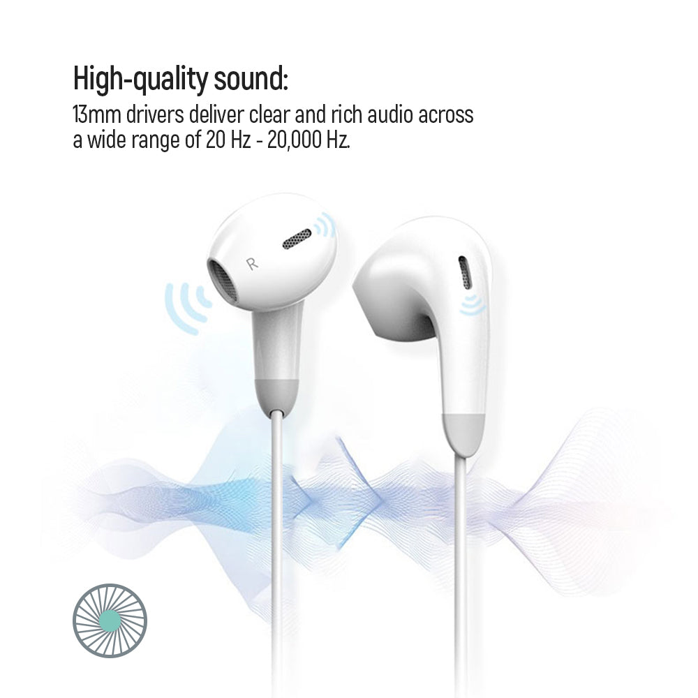 ColorWay Kopfhörer 3,5 mm Kabelgebundene Ohrhörer Sound Wave Weiß