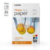 ColorWay Hochglanz-Fotopapier, 100 Blatt, A4, 200 g/m²