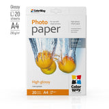 ColorWay Fotopapier hochglänzend, 230 g/m², A4, 20 Blatt
