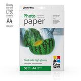 ColorWay Fotopapier beidseitig hochglänzend 220g/m², A4, 50 Blatt