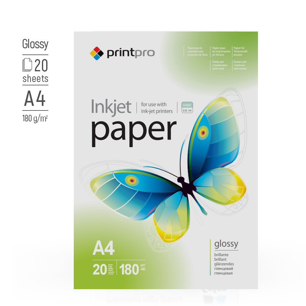Fotopapier PrintPro von ColorWay glänzend 180g/m² A4 20 Blatt
