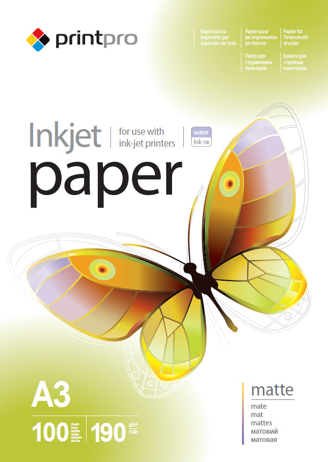 Fotopapier PrintPro von ColorWay matt 190g/m², A3, 100 Blatt