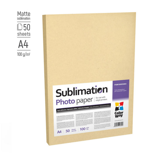ColorWay Fotopapier Sublimation 100g/m², A4, 50 Blatt.